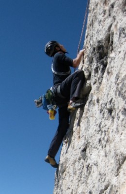 Mountain climber in the Carpathians