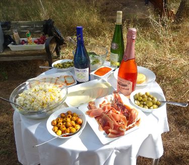 Picknick beim Ausritt